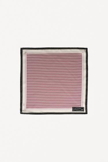 100% SILK SCARF WILLY CHAVARRIA X ZARA - Burgundy by Zara