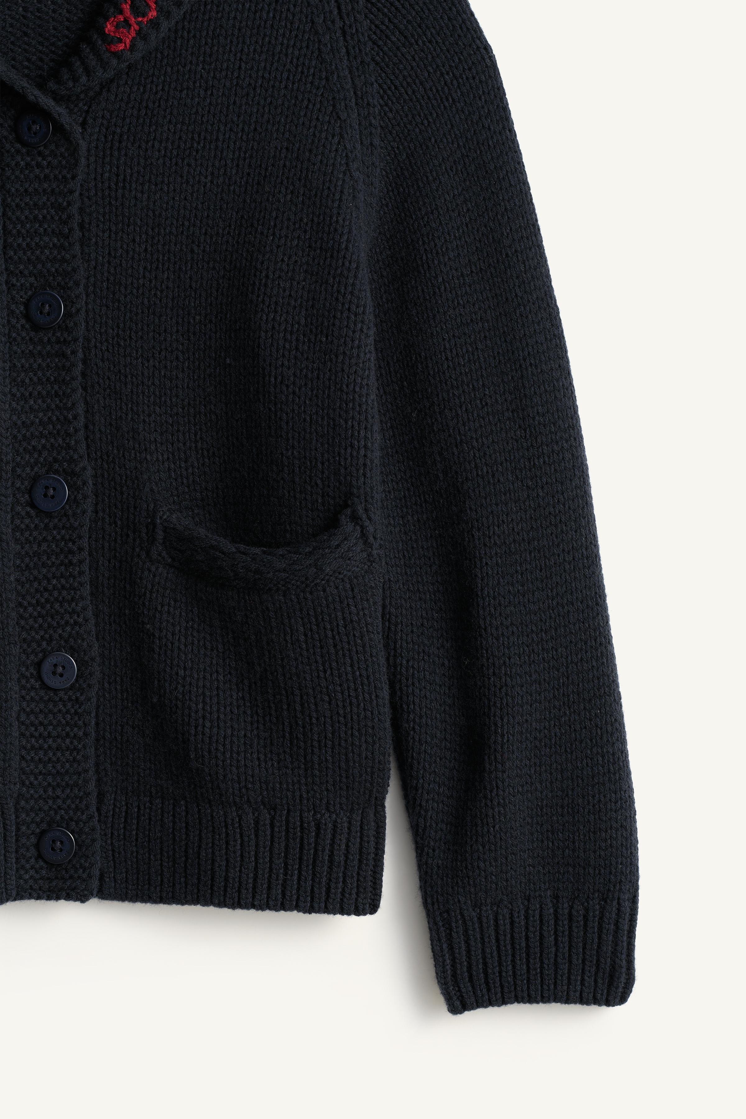 LIMITED EDITION 100% WOOL EMBROIDERED CARDIGAN
