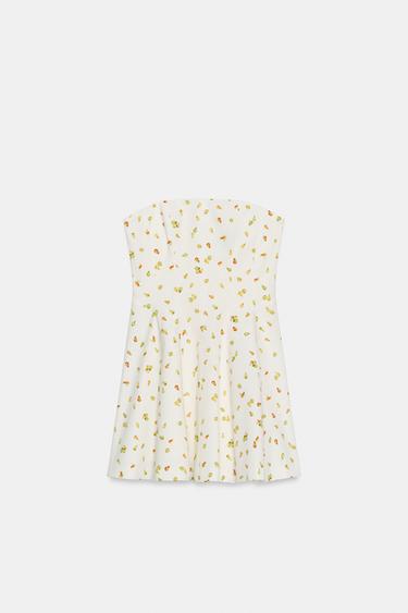 ROBE COURTE À FLEURS - unique de Zara - Image 4