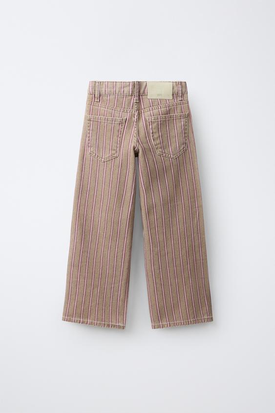 PANTALON LARGE À RAYURES - rayures de Zara - Image 1