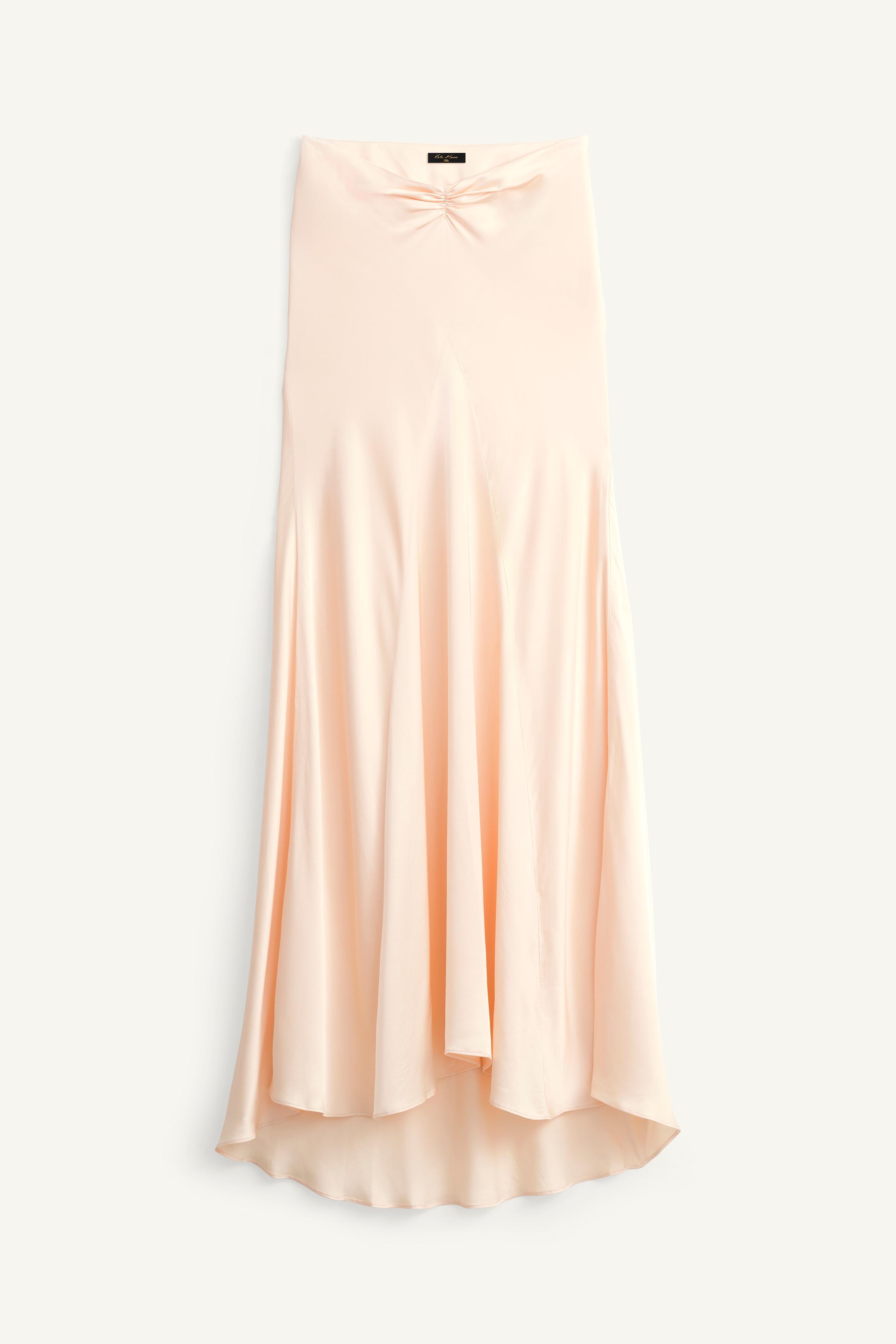 LONG PLEATED SKIRT X KATE MOSS Pale pink ZARA United Kingdom