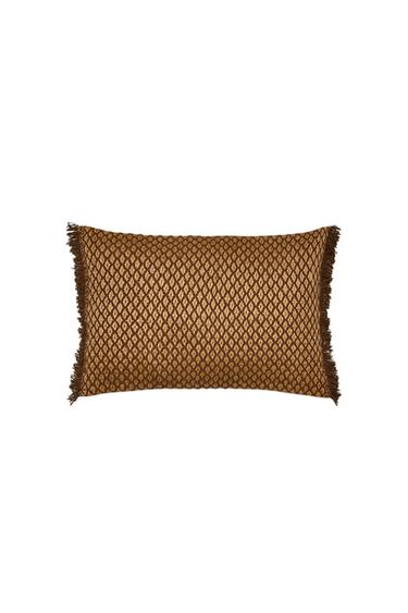 CAPA DE ALMOFADA EM ESPIGA - Marrom da Zara