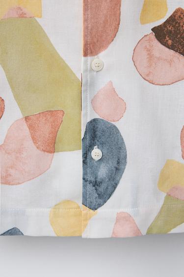 CHEMISE IMPRIMÉ AQUARELLE - Beige de Zara - Image 3