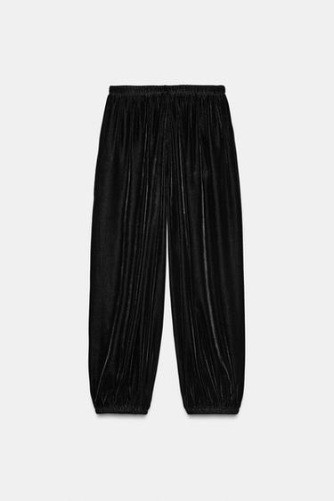 VELVET TROUSERS - Black by Zara - Image 5