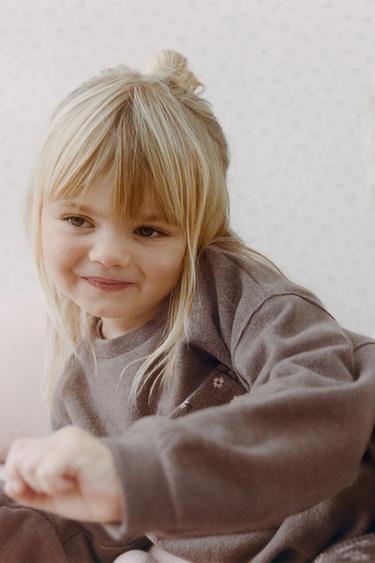 KOSTUM BLUZË DHE STREÇE FLARE SOFT TOUCH - Kafe nga Zara