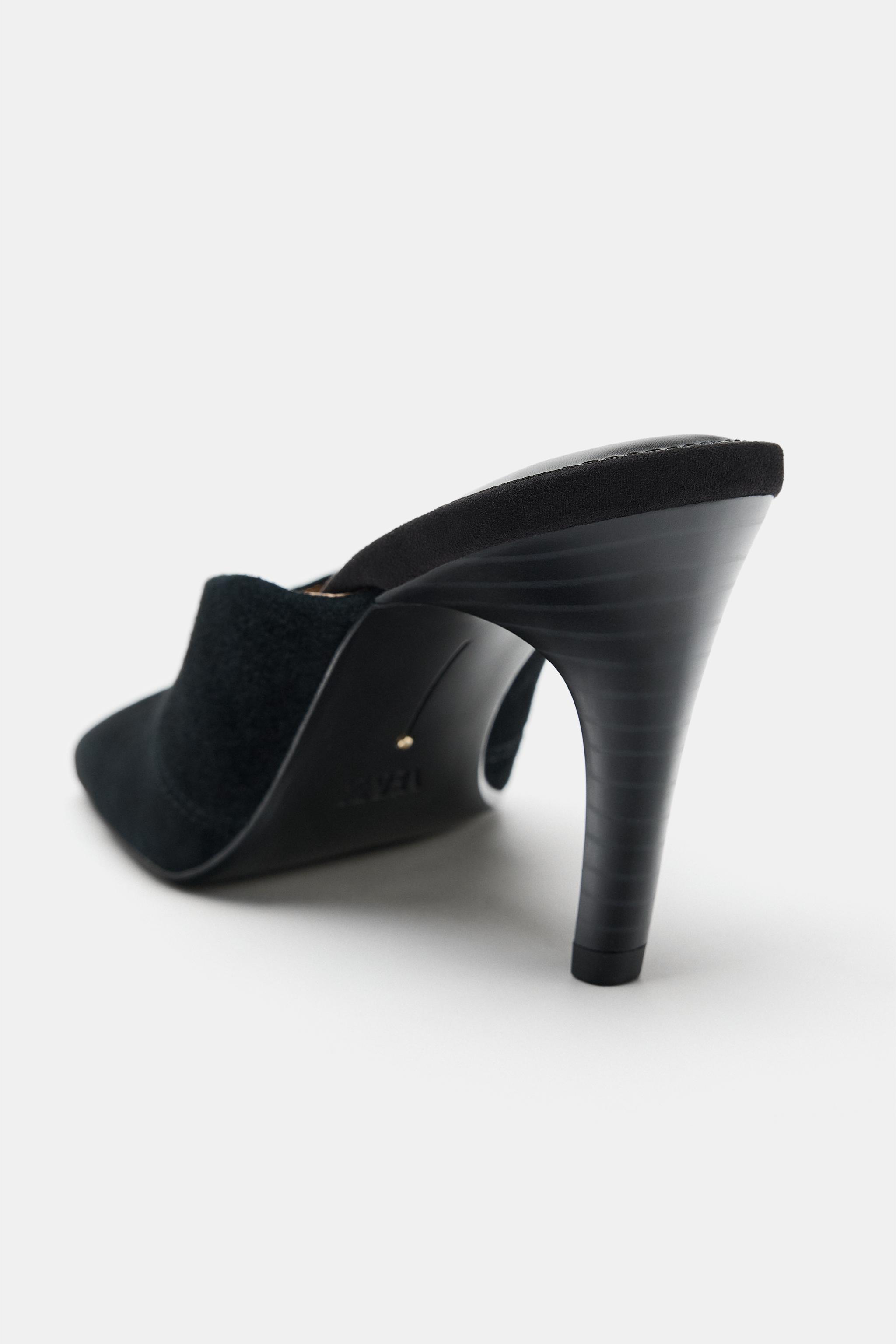 MULE À TALONS EN CUIR ZW COLLECTION