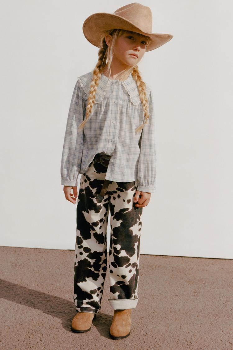 Camisa cuadros romantica