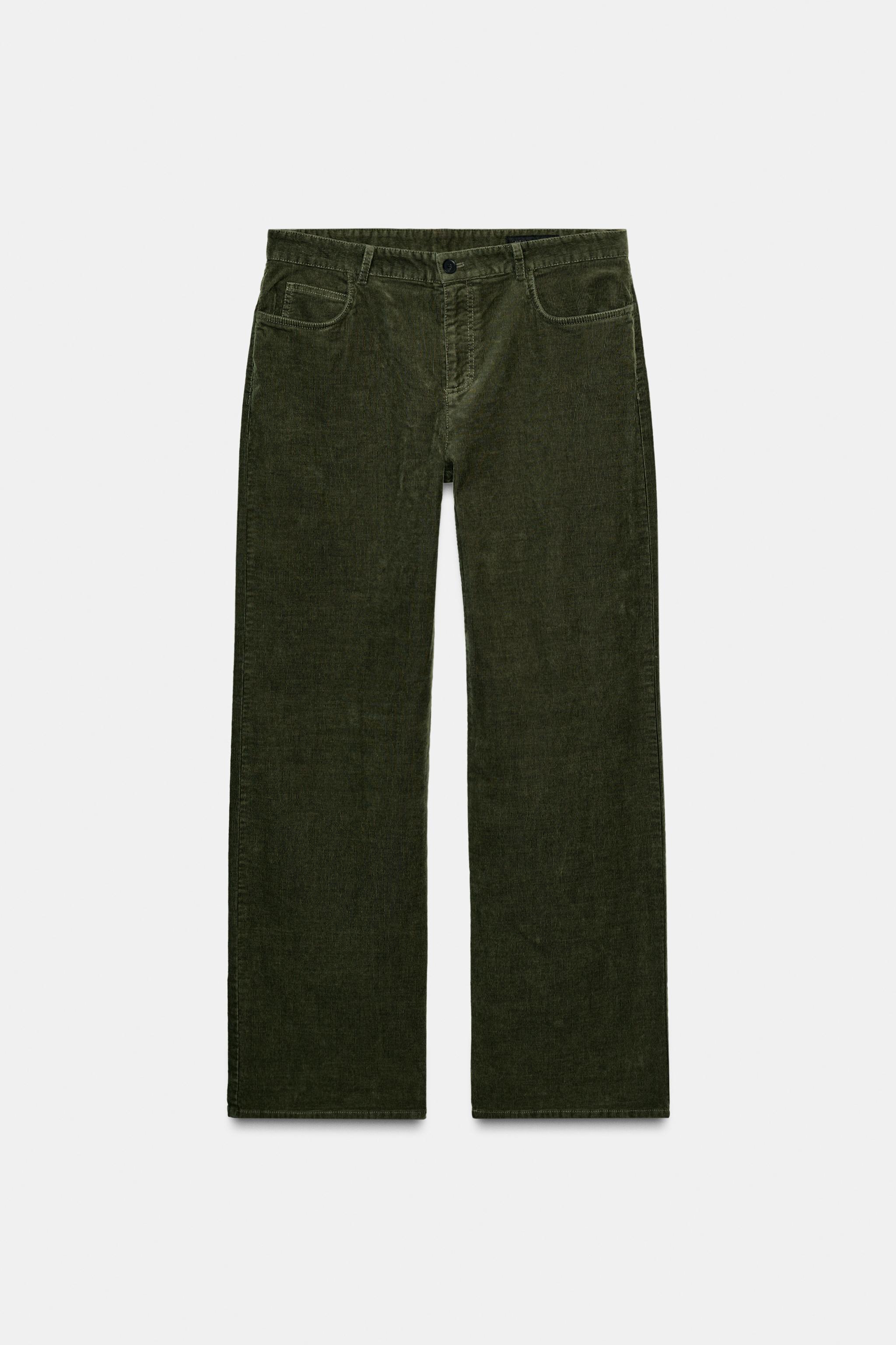 | Mid-green - TROUSERS CORDUROY COLLECTION ZW sara品です ZARA Africa South テーブル・机