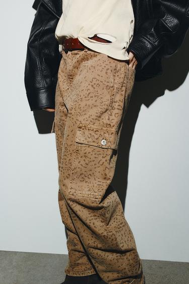 TRF ANIMAL PRINT BAGGY BALLOON JEANS - only one by Zara - Image 4