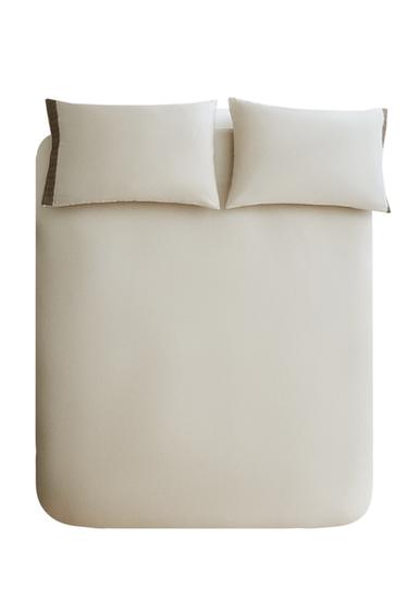 HOUSSE DE COUETTE SATIN BRODÉE (300 FILS) - Beige de Zara