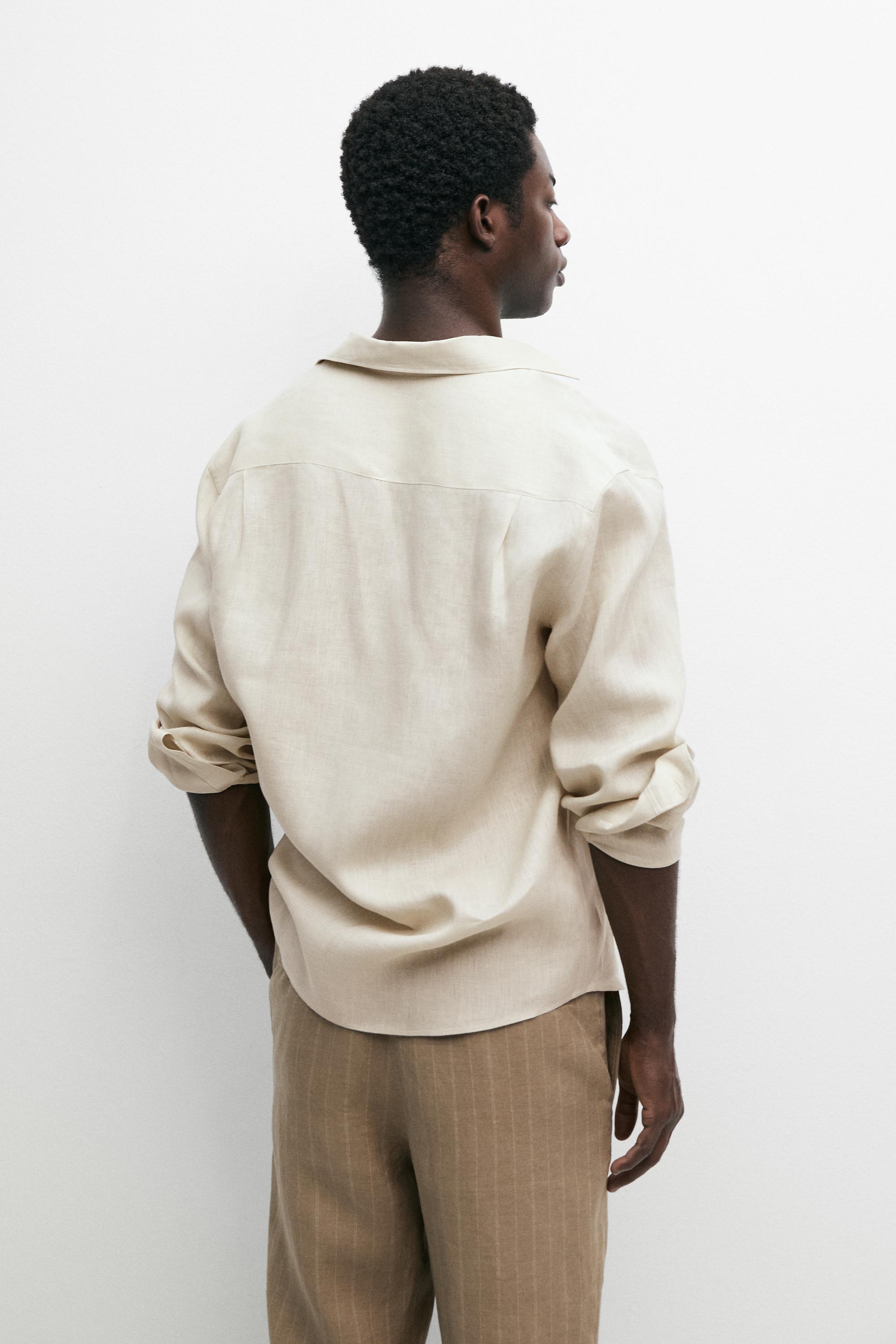 Regular fit 100% extra-fine linen shirt