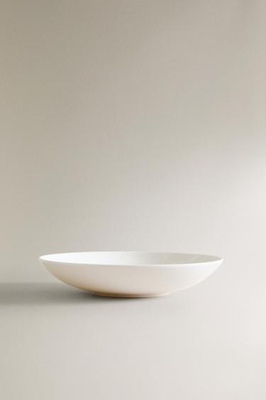 Zara BONE CHINA SOUP PLATE - White