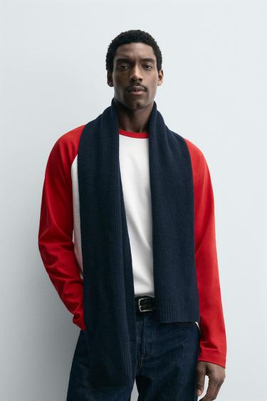 تيشرت بأكمام رغلان بألوان متضاربة - خَام / أحمر الخاص بـ Zara