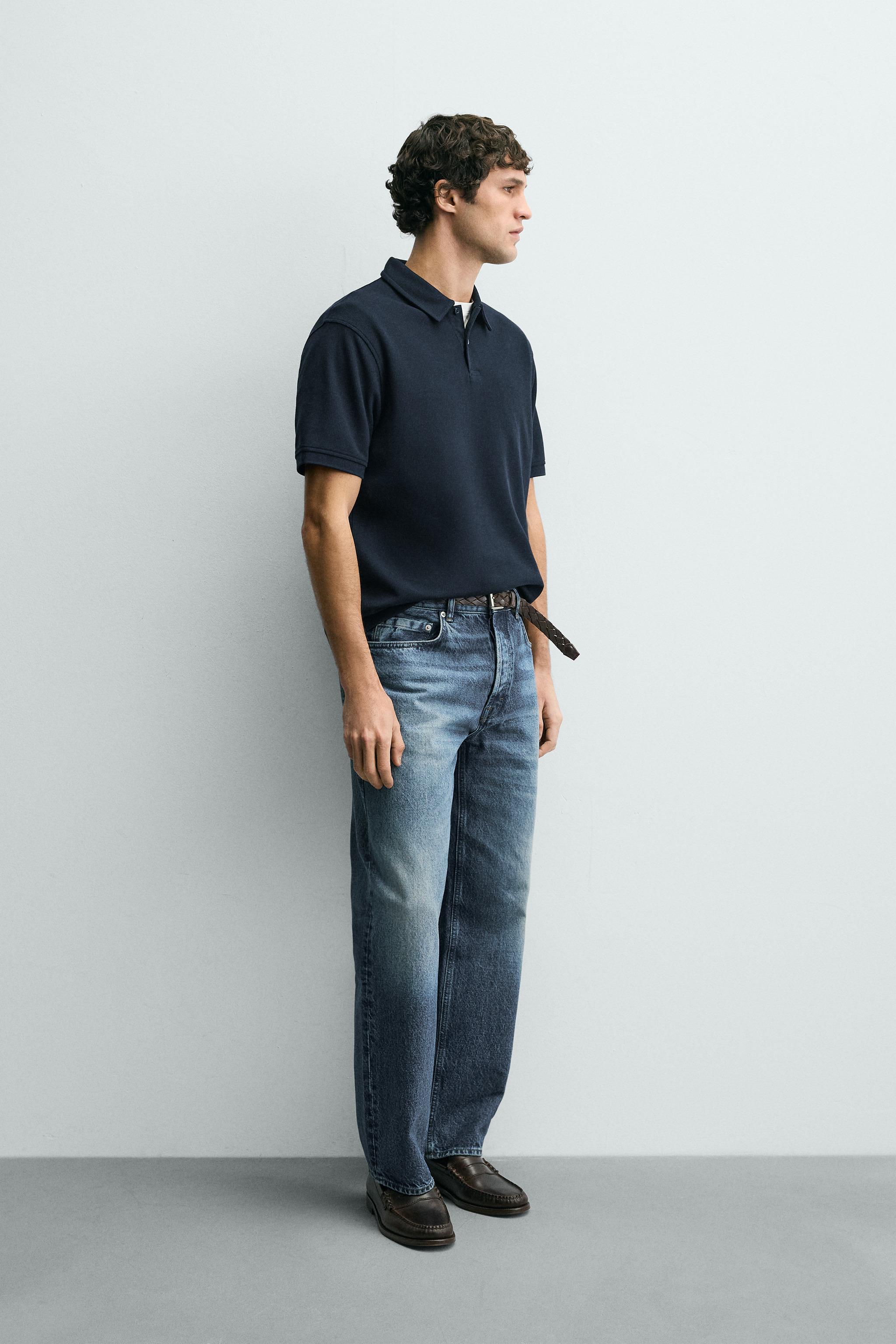 REGULAR FIT TEXTURED POLO