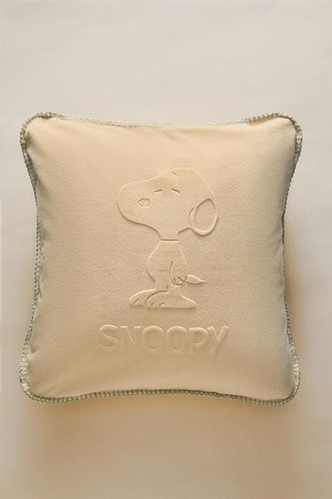CHILDREN'S PEANUTS™ CUSHION COVER WITH RAISED DESIGN - Lime by Zara - Image 5