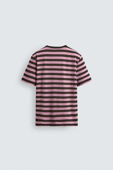 T-SHIRT EN JACQUARD À RAYURES - rayures de Zara - Image 7