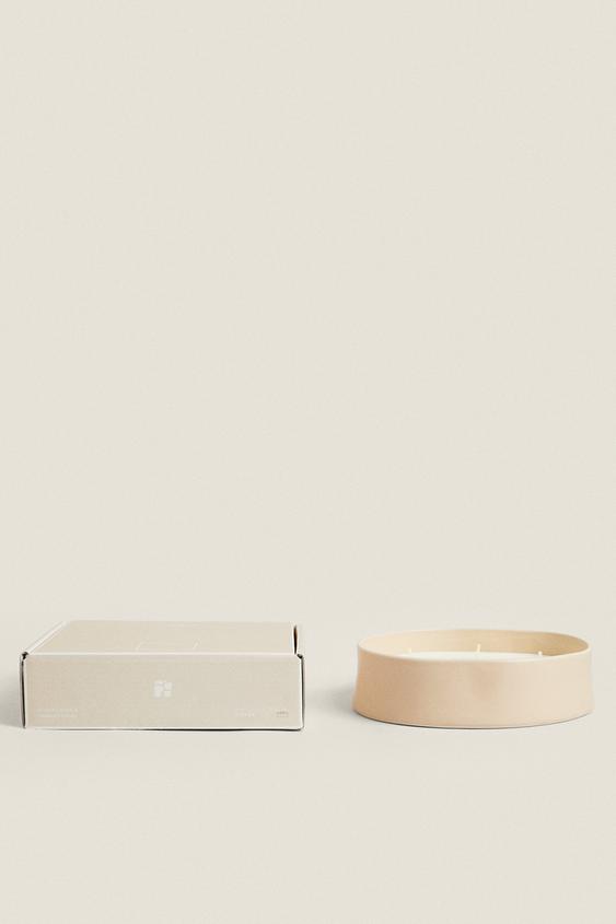 (590 G) FLORAL TONKA SCENTED CANDLE Black / Yellow ZARA United States