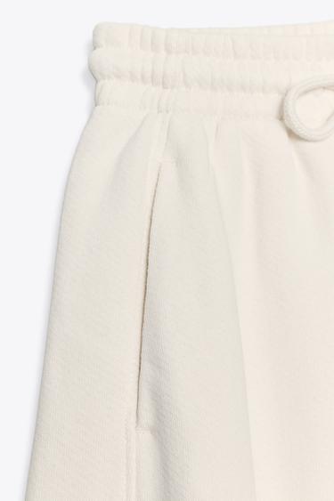 RUSTIC WIDE-LEG TROUSERS - Ecru by Zara - Image 7