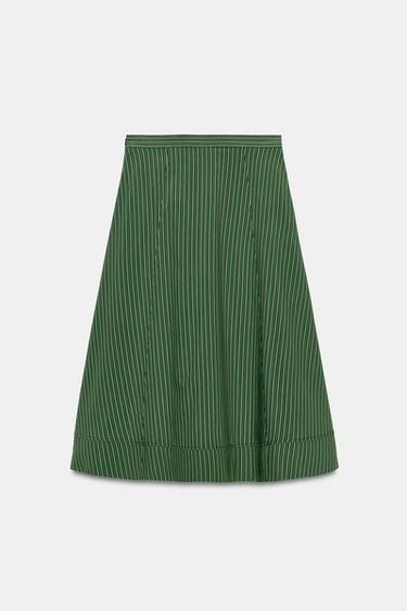 JUPE MIDI À RAYURES ZW COLLECTION - Multicolore de Zara - Image 5