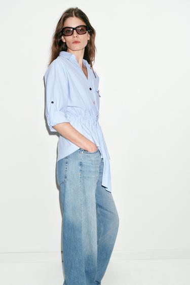 SAFARI POPLIN SHIRT - Light blue by Zara - Image 2