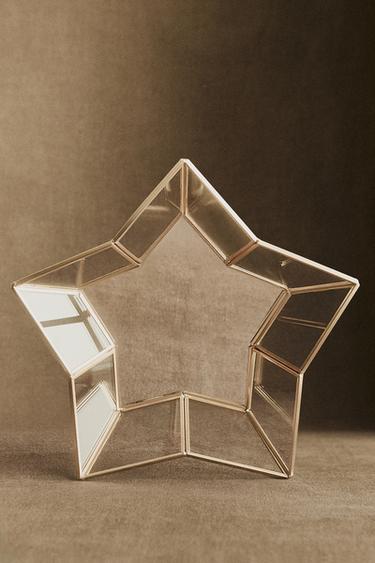 MIRRORED STAR CHRISTMAS TRAY - Gold by Zara - Image 4