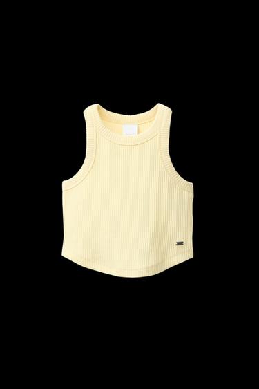 RIB-T-SHIRT MIT RACERBACK - Gelb von Zara - Bild 0