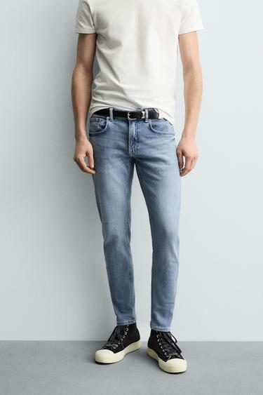 JEANS SKINNY FIT - E kaltër e hapur nga Zara