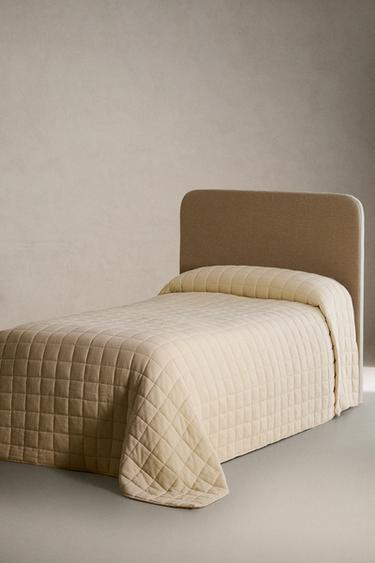 CHILDREN'S CHECK MUSLIN QUILT - Butter by Zara - Image 1