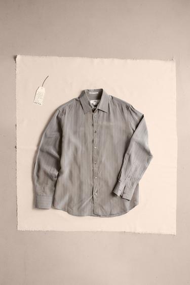 CAMISA RAYAS VISCOSA LIMITED EDITION - Gris de Zara - Imagen 0
