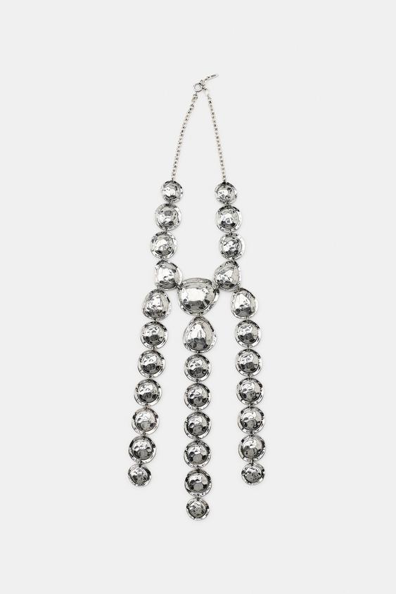 METAL PIECE NECKLACE - Silver by Zara - Image 3