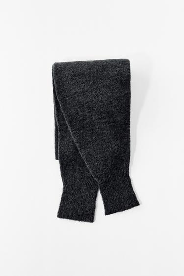 SCARF WITH SLEEVE EFFECT - Grey by Zara