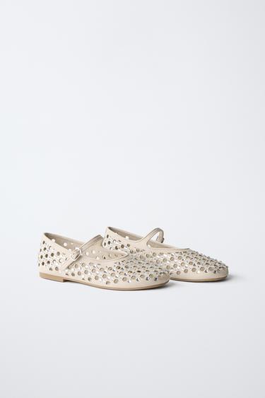 BALLERINES BRILLANTES - Beige de Zara - Image 1