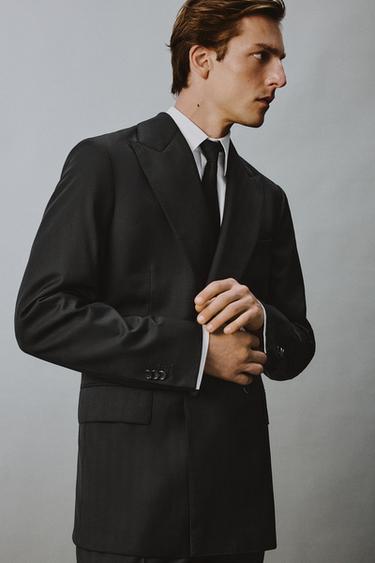 COSTUME À BOUTONNAGE CROISÉ 100% LAINE - 213 de Zara - Image 3