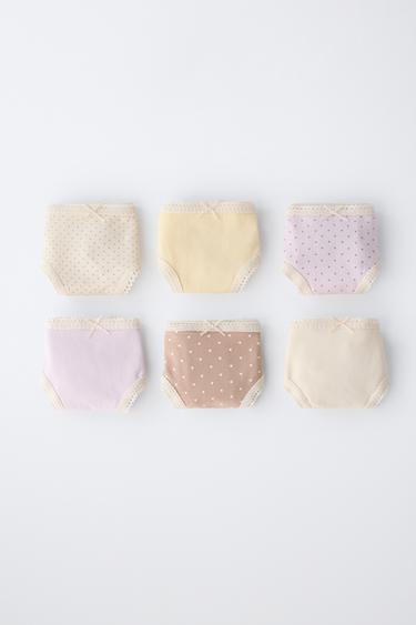 1 1/2-6 AÑOS/ PACK SEIS BRAGUITAS TOPOS - Multicolor de Zara