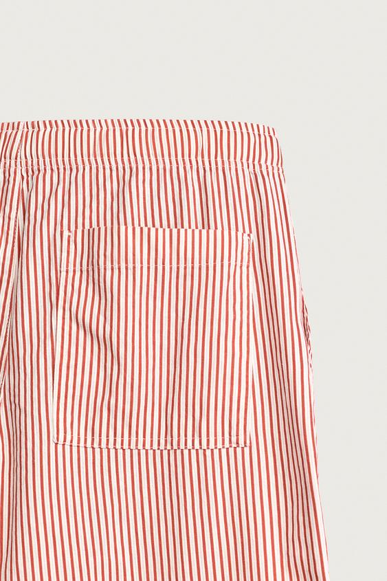 PANTALON BAGGY À RAYURES - Rouge de Zara - Image 8