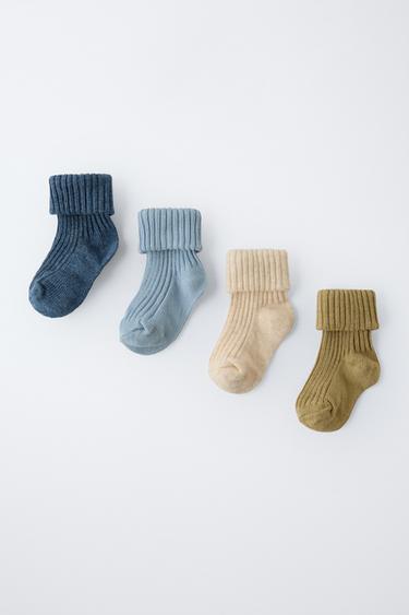 LOT DE QUATRE PAIRES DE CHAUSSETTES DE COULEURS - Bleuté de Zara - Image 3