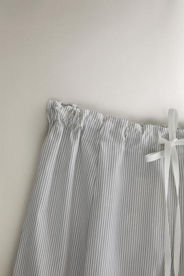 STRIPED TROUSERS - Oyster-white by Zara - Image 2