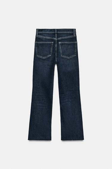 TRF CROPPED FLARE HIGH-WAIST JEANS - Blue by Zara