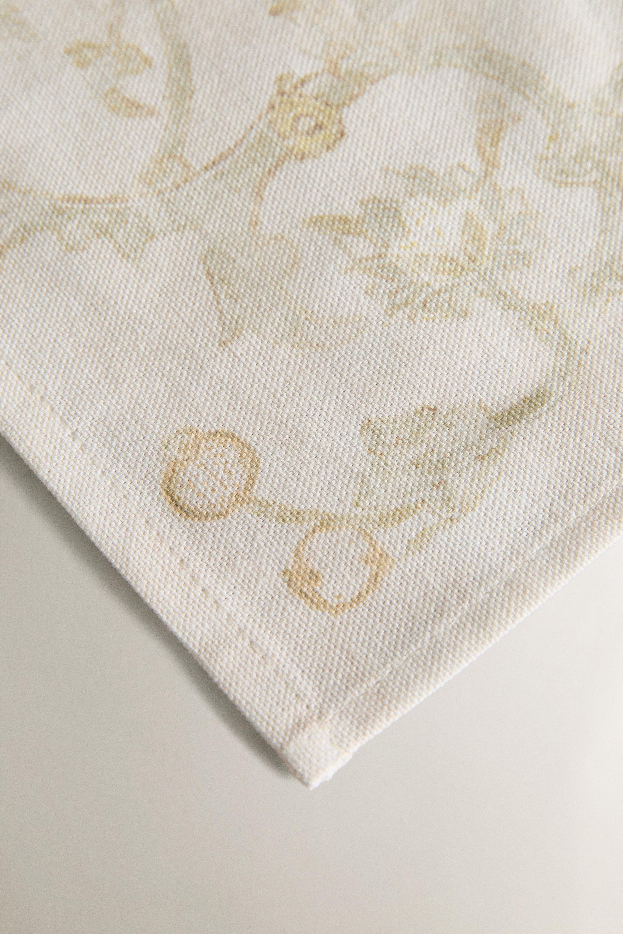 LOT DE SERVIETTES DE TABLE IMPRIMÉ DAMAS (LOT DE 2)