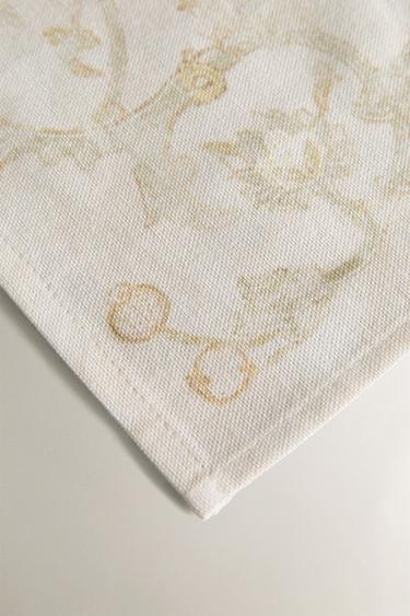 LOT DE SERVIETTES DE TABLE IMPRIMÉ DAMAS (LOT DE 2) - Vert clair de Zara - Image 2