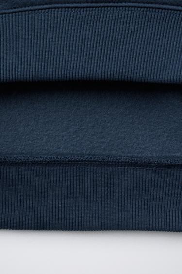 SWEAT EN MOLLETON À INSCRIPTION - Bleu de Zara - Image 3