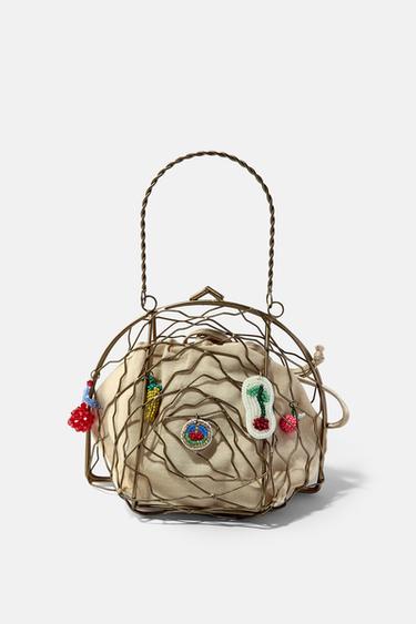 SAC MÉTALLIQUE MULTICHARMS - Bronze de Zara