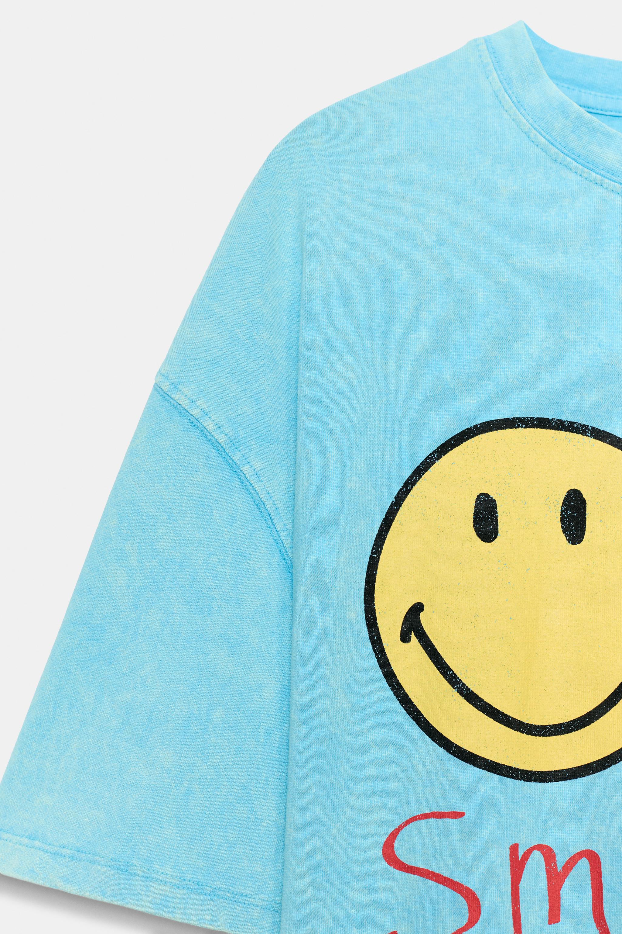 Женские футболки Zara SMILEY® WASHED EFFECT T-SHIRT — фото 7