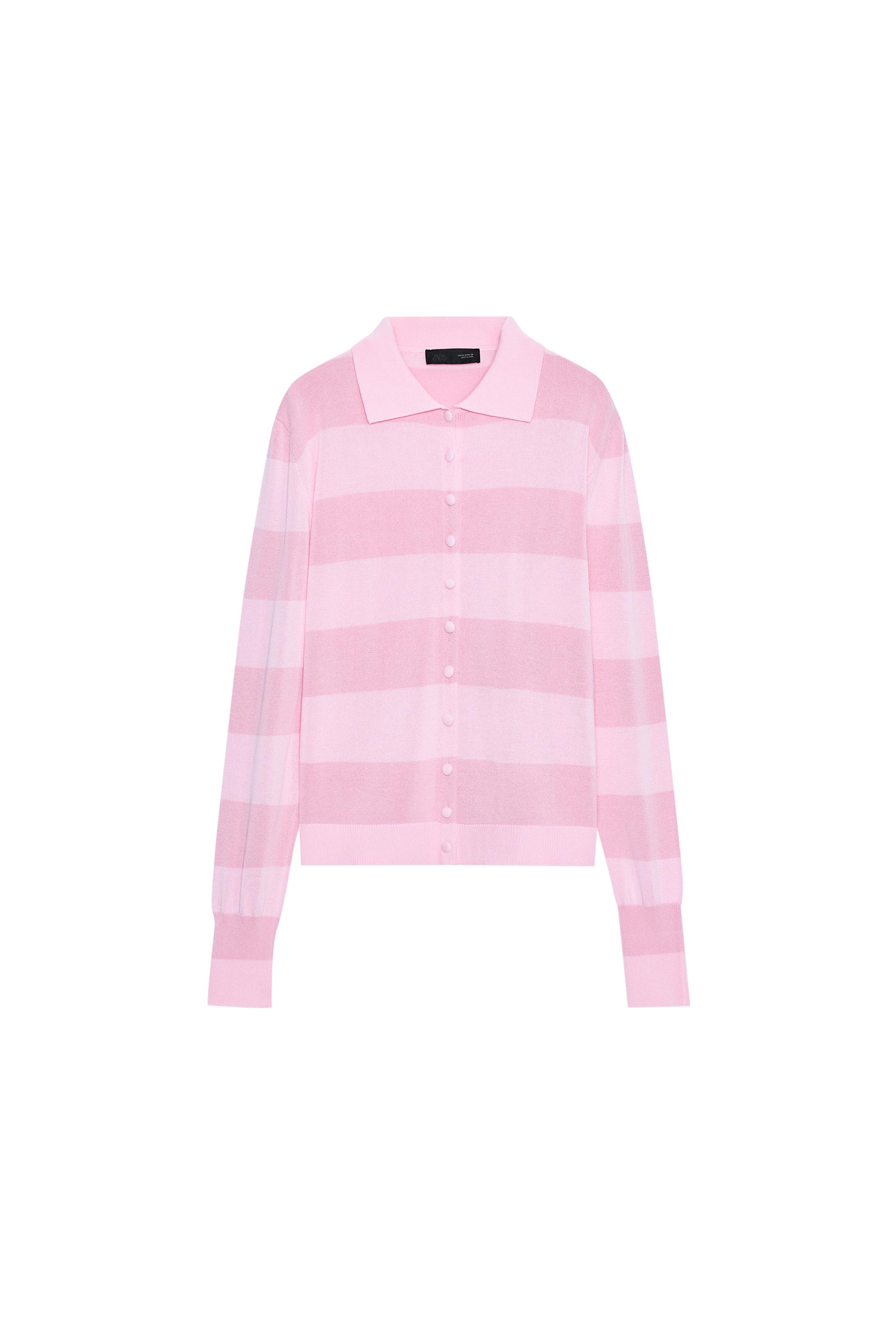 zara — GIACCA POLO A RIGHE IN MAGLIA