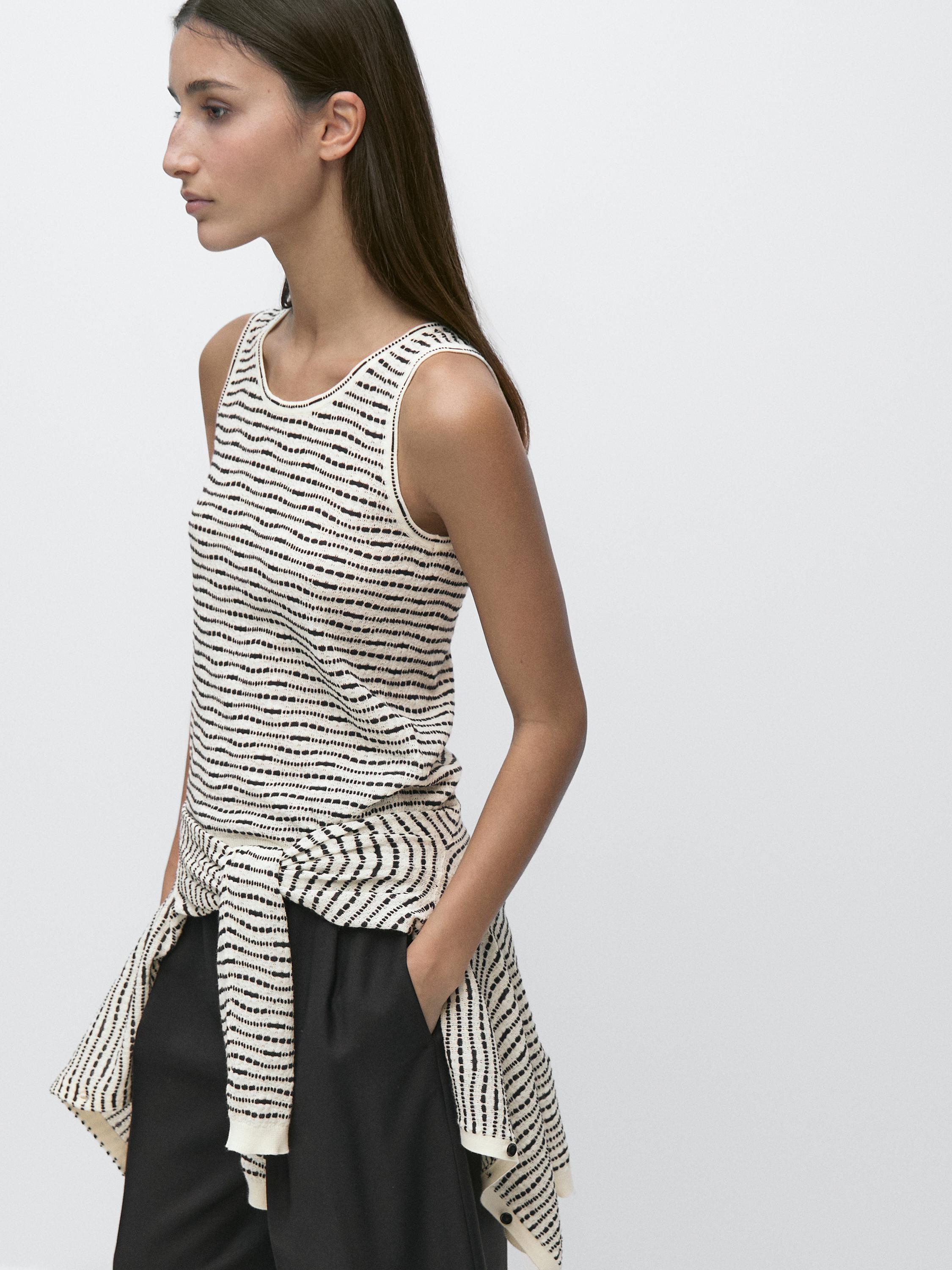 Top en maille 100 % coton