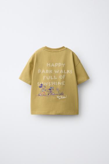 تيشرت بتطريز MICKEY MOUSE © DISNEY - زيتوني by Zara