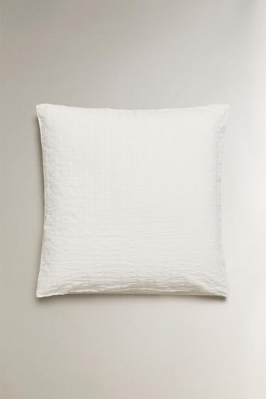 TEXTURED COTTON PILLOWCASE - White by Zara - Image 1