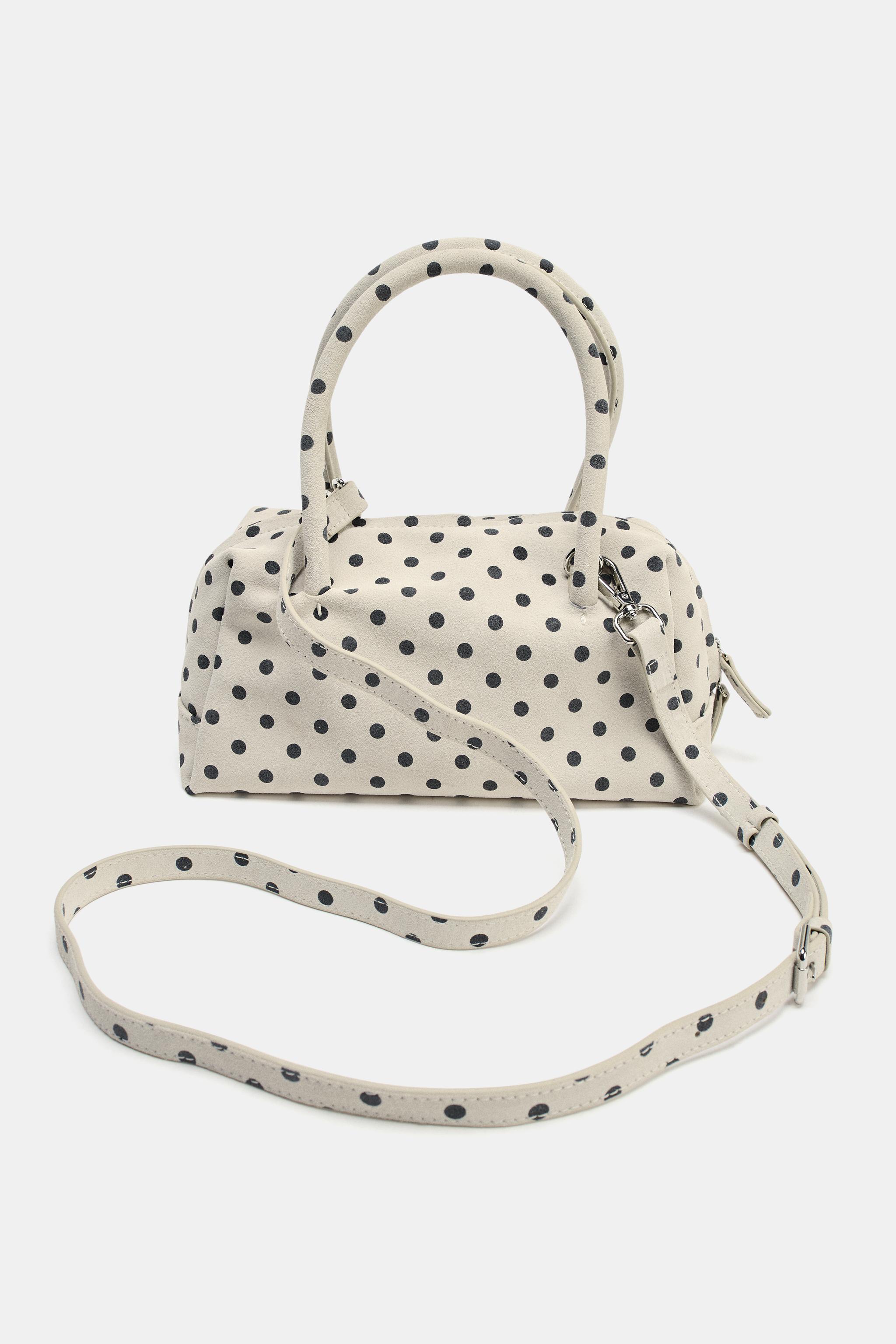 PRINTED SPLIT LEATHER BOWLING BAG