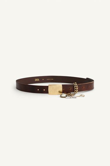 Zara 100% LEATHER LIMITED EDITION BELT - Brown
