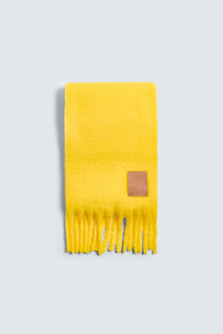 TEXTURED SCARF Yellow ZARA Australia